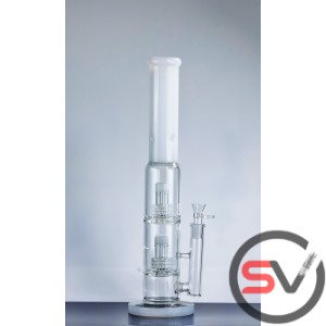 DOUBLE CHAMBER WATER PIPE 18inch (THICK GLASS WATER PIPE)